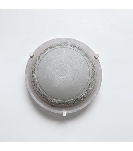 Generico Plafoniera classica in vetro 1 luce Duna Azzurro D.30 cm lampada da parete in vetro per bagno camera soggiorno cucina scala corridoio