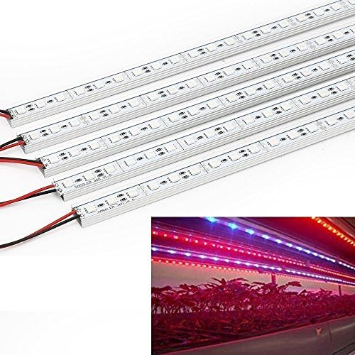 [5-pack] 10W Led Grow Light XJLED Bar Hard Strip Light for Indoor Plants Veg Flower Garden Greenhouse Hydroponic System Kit