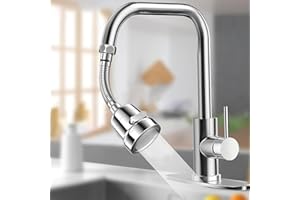 TONOMO Tap Spray Head 360 °Rotatable, Universal Tap Extender for Kitchen, Faucet Sprayer Attachment Avoids Water Splash with 3 Modes Adjustment, Tap Aerator for 22mm-24mm Faucet