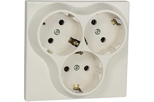 Enchufe Schuko de 3 enchufes, empotrable, IP20 (5304)