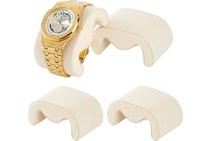 PH PandaHall 4 styck Klockkuddar, 7,1x4,6x3,6 cm Sammet Armbandskuddar M-formade Klockdisplay Kudde Kuddedyn Pad Förvaringskudde 20,8 cm för Klockband Smycke Displayställ Organisator