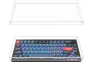 GEEKRIA Housse anti-poussière à 65 % en acrylique transparent pour clavier mécanique d'ordinateur à 68 touches avec bouton, compatible avec Keychron Q2/Q2 Pro/V2, GK GAMAKAY LK67 65 %