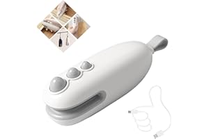 HIYAA Mini Bag Sealer and Heat Sealer with Cutter, Rechargeable Bag Sealer 2 in 1, Portable Handheld Heat Sealer Machine with Magnetic for Keep Food Fresh and Plastic Bags Chip Bags Food Storage-White
