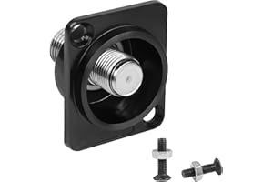 QIANRENON Cal F Typ Panel montażowy Antena Adapter koncentryczny F Typ żeński do żeńskiego Złącze F głowica CATV Panel gniazda, do kabla koncentrycznego RG6, anteny TV, odbiornika satelitarnego RV