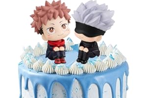 SIMMPU 2pcs Anime Gojou Action Figure, PVC Action Figure Cartoon Statua Modello Desktop Decor, Statua Modello Collezionabili Giocattolo per Bambini Regali (10cm)