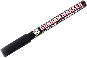 GSI CREOS MR.HOBBYミスターホビー GM-301P Gundam Marker, Pour Type, pennarelli, per dipingere Gunpla, nero, fine