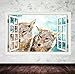 Produktbild Wand Smart Designs wsd260l Fenster Full Farbe Winter Fox 3D Tier Aufkleber Aufkleber Transfer Graphic Art Wand, mehrfarbig
