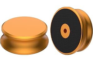Tirstrup Plattenspieler Gewicht Stabilisator Vinyl-Scheiben-Player Aluminium-LP-Stabilisator für Plattenspieler Gewichtsstabilisator Für LP Plattenspieler, Eliminiert Vinyl Disc Vibrationen (Golden)