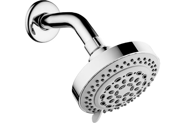 ALTON SHR22315 ABS 5-INCH, 8-Function Overhead Shower With 9-INCH Shower Arm and Wall Flange, Chrome Finish