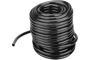 Raguso PVC Plastic Heavy Duty Flexible Water Irrigation Hose Micro Drip Irrigation Hose for Industrial Agriculture Lawn Garden Irrigation(10 Meters)