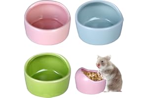 JIKEFENGXUN 3 Stück Hamster Keramik Futterschalen, Keramik Napf für Haustiere, Keramische Hamster Futternapf, Kleintiere Keramik Futterschale, für Meerschweinchen Hamster Chinchilla Kleine Haustiere