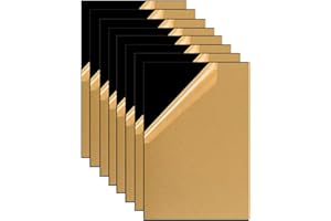 ZESABGE 8 Pièces Plaque Acrylique Noir,210 * 148 * 1mm Feuille Acrylique en Plexiglas,A5 Feuille de Plastique pour Peinture,Cadre Photo,Impression,etc