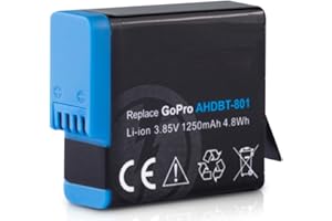 LOGICELL Power Li-Ion Akku 1250mAh für GoPro Hero (2018) Hero 5 Hero 6 Hero 7 Hero 8 Black, AHDBT-801, AHDBT-701, AHDBT-501, AABAT-001