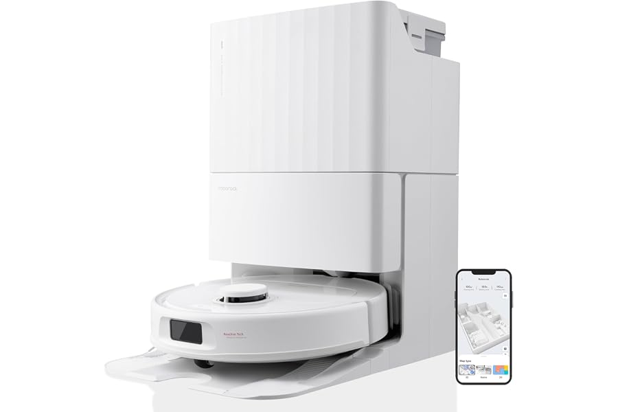 roborock QrevoS Saugroboter mit Saugleistung von 7000Pa, PreciSense LiDAR Navigation, 45 dB(A) leise