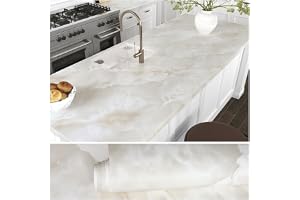 VEELIKE 81 cm x 300 cm tapet marmorutseende kräm onyx marmor tapet självhäftande möbelfolie marmor folie självhäftande film bänkskiva kök tvättbara tapeter för kök och matsal avtagbar