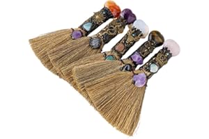 CIKIKI 1 stücke Natürliche Kristall Besen Quarz Hexe Besen Reiki Edelstein Für Reinigung D8K7 Heilung Geschenke Dekoration Fengshui