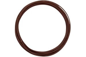 Vaessen Creative Fil Aluminium 5 m x 1,5 mm - Fil Métallique Brown (Marron) - Fil de Fer Souple pour Loisirs Créatifs, Perlage et Fabrication de Bijoux