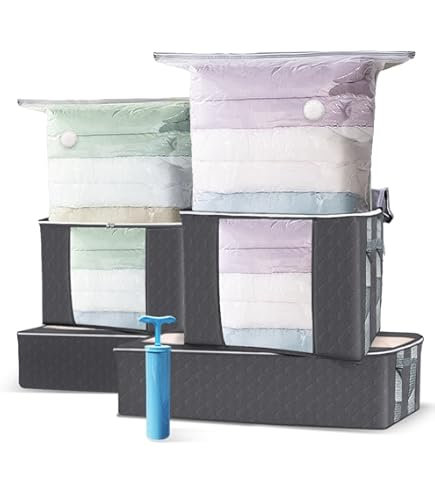 TAILI Vacuüm opbergzakken, 6 stuks, Aurora Green Jumbo Kubus Ruimtebesparende Zakken (70 x 40 x 15 inch), extra grote vacuüm sealerzakken voor beddengoed, dekbedden, dekens dekbed, kastorganisatoren