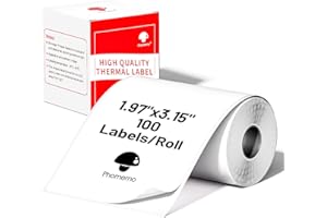 Phomemo M110/M120/M200/M220/M221 - Etiquetas cuadradas multiusos, autoadhesivas, 50 x 80 mm, 1,97 x 3,15 pulgadas, 100 etiquetas