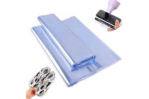 BEAUTYWEN 100Pcs 18x14in/45x35cm Large Heat Shrink Wrap Bags PVC Clear Shrink Wrap Film Wrap Bag Heat Seal Bag Transparent Heat-resistant Ductile High Shrinkage Packaging for Shoes Storing Household Items