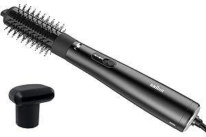 ‎BRAUN Braun Warmluftbürste AS4.2, Leichter Heißluft-Styler mit Rundbürste und Trockenaufsatz, 1000W HTDC-Motor mit 3 Stylingstufen, IONTEC-Technologie, Schwarzes Satin-Finish mit Chrom-Akzenten, BRAS420E