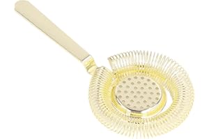 HAOFY Hawthorne Passoire, Passoire de Bar à Cocktail Professionnelle en Acier Inoxydable pour Bartending Restaurant Party(Or)