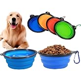 Orret Home Pratik Katlanabilir Taşınabilir Kedi K&ouml;pek Mama ve Su Kabı Evcil Hayvan Portatif Kase,Akordiyon Silikon Kap