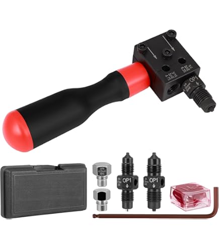 IHVBRHHM Brake Line Flaring Tool 3/16in 1/4in Professional Handheld Brake Pipe Single Double Flaring Tool Universal Pipe Flaring Device For Vehicle Brake Lines Repairing