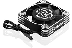 SIKKEBY Ventilateur de moteur RC - 40 mm - 16000 tr/min - 3650 540 550 ESC - Pour voiture RC 1/12 1/10 1/8 Scale RC - Argenté/noir