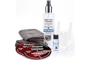 VINYL CLEAR Extra Strength Vinyl Record Cleaning - Kit. The Industry Standard Record Cleaner for Vinyl For Click Free, Crystal Clear Sound.