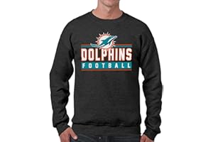 Team Fan Apparel NFL True Fan Crewneck Sweatshirt - Dunkler Pullover Sweatshirt für Damen & Herren - Baumwoll-Polyester-Fleece