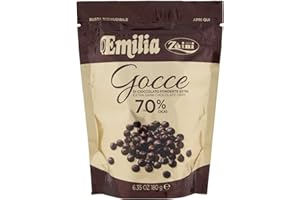 IDEA GOCCE DI CIOCCOLATO EXTRA FONDENTE 70% EMILIA ZAINI BUSTA DA 180g CIOCCOLATA