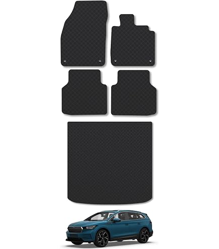 Lengenfelder Fabric Floor Mats – Fits Skoda Enyaq IV (Black, German Made)