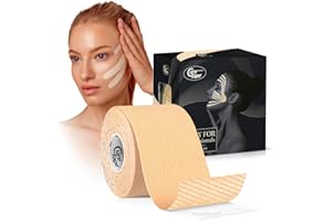 CureTape Beauty | Kinesio tape | Bande anti-rides pour le visage | Face Lift Tape pour tonifier, raffermir et raffermir la peau | Bande de kinésiologie pour visage et peau sensible | Doux sur la peau
