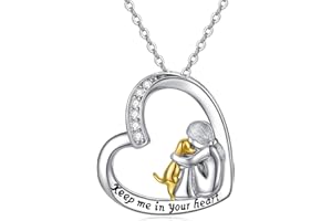 CHENGHONG Collana con ciondolo a forma di cane, in argento Sterling 925, per ceneri e ceneri, regalo commemorativo a tema cane