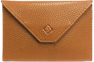 LOLUNA® Pochette Format enveloppe pour Papier Voiture, Carte Grise, permis Conduire Tout en Cuir Plusieurs Couleur Homme et Femme (Camel)