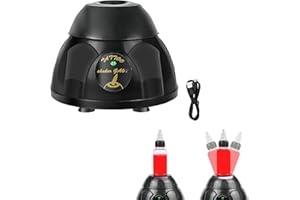 JIAKALAMO Vortex Mischer,Wiederaufladbarer USB Tinten Rührer,Vortex Schüttler mit 5200 U/min,6 Saugnapf-Design,Stoßfest&Stabil,Elektrischer Tattoo Pigmenttintenmischer,für Nagelstudios,Tätowierer(Schwarz)
