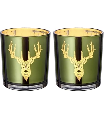 Edzard Photophore Fancy - Motif Cerf - Hauteur : 13 Cm