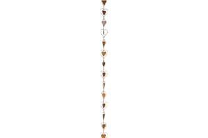 Ancient Graffiti RC-HRT-IR Chaîne de Pluie en cuivre flammé Motif cœur Multicolore 10,16 x 10,16 x 243,84 cm