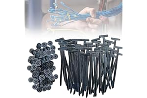 TOERJII Serre Cable,Attaches Autobloquantes Universelles en Nylon Rivets en Plastique pour Réparation Automobile, Fixation Rapide et Trou (50 Pcs)