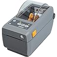 Zebra ZD410 Printer with Tear-Off Edge - 203 DPI - Direct Thermal - 56 mm Max. Print Width, USB Interfaces (ZD41022-D0E000EZ), Grey (Dark)