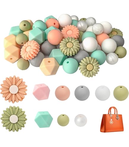 10 Perles Silicone Dinosaure – Perles D'espacement Colorées En Vrac Pour Bijoux