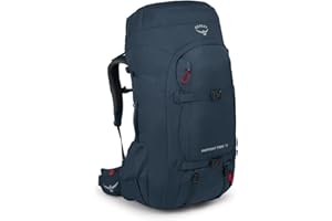 Osprey Europe Mężczyźni Farpoint Trek Plecak Trekkingowy, Granatowy (Muted Space), 75 l