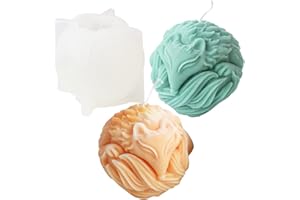 JS MOLD Moule à bougie en silicone 3D renard sphère en silicone moule à bougie moule à savon moule à bougies pour aromathérapie, échantillons de fleurs, artisanat, fait main