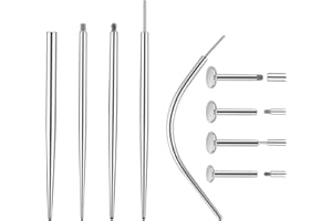 Yolev 5-częściowy zestaw narzędzi do piercingu z stalini, do rozciągania Tragus, heliksy, wargi, nosa, chrząstki, labretu, rozszerzaka do nosa