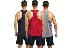 frueo 3 Pack Camiseta de Tirantes Deportiva Hombre Culturismo Fitness Tank Top Hombre Gym sin Mangas T-Shirts Chaleco