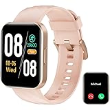 RUIMEN Smartwatch Donna Chiamate e Whatsapp Smart Watch con Saturimetro Contapassi Cardiofrequenzimetro Fitness Tracker Ciclo