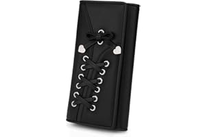 UTO Portefeuille Femme Poche à glissière Noeud Grande Capacité Pochette Cuir Synthétique