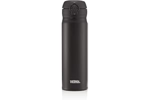 Thermos Flask, Stainless Steel, Matt Black, 470 ml