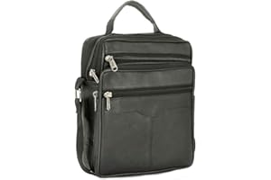 ODS:UK Real Leather Man Bag Mens Shoulder Bag Cross Body Messenger Bag Travel Holiday Mobile Phone Organizer